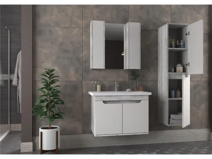 Biani - Badmeubel poyraz 80cm (KRISTAL)