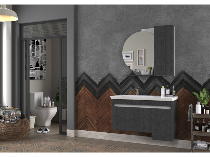Biani - Badmeubel york 100cm (CASTLE GREY)