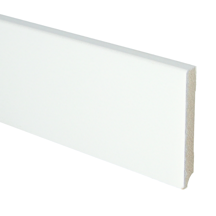 Ppc - MDF plint 90x12 V313 wit gegrond recht (16398)