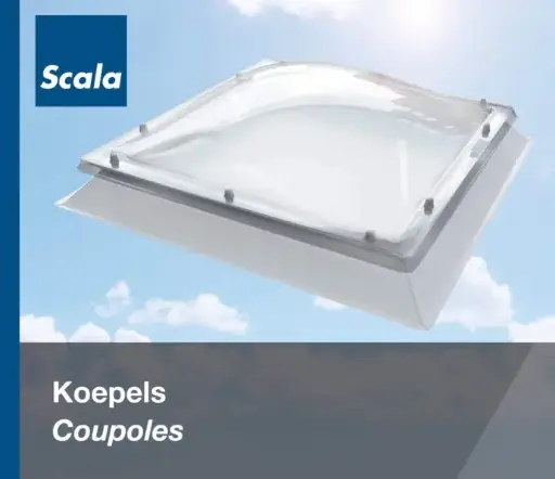 Scala - Dubbelw koepel + opstand in doos transparant 0.86x1.16m (1402.0087)